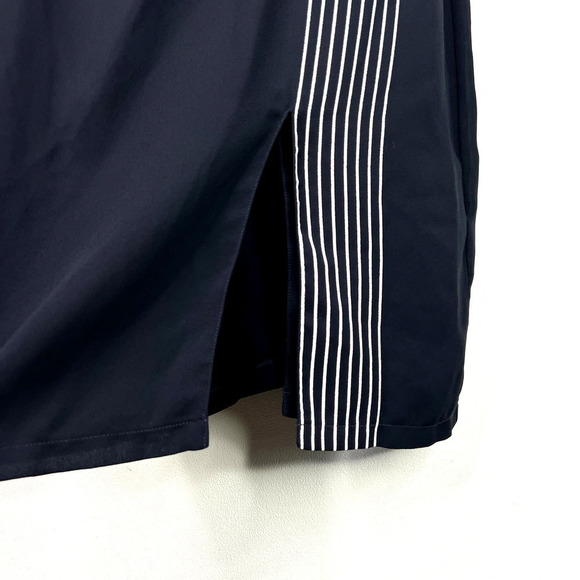 La Perla Vintage Mini Slip Dress Black White Stripe Pintuck Side Slit Spaghetti - Picture 3 of 8